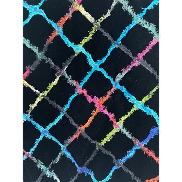 CHICOS Colorful Textured Velvet Cropped Statement Art Jacket Sz Art Velour - Picture 9 of 9